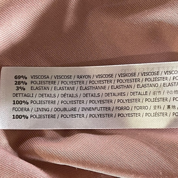 Twinset Velvet Mini Dress Pink Blush Size 6 Italian‎ Size 42 New - Picture 11 of 13